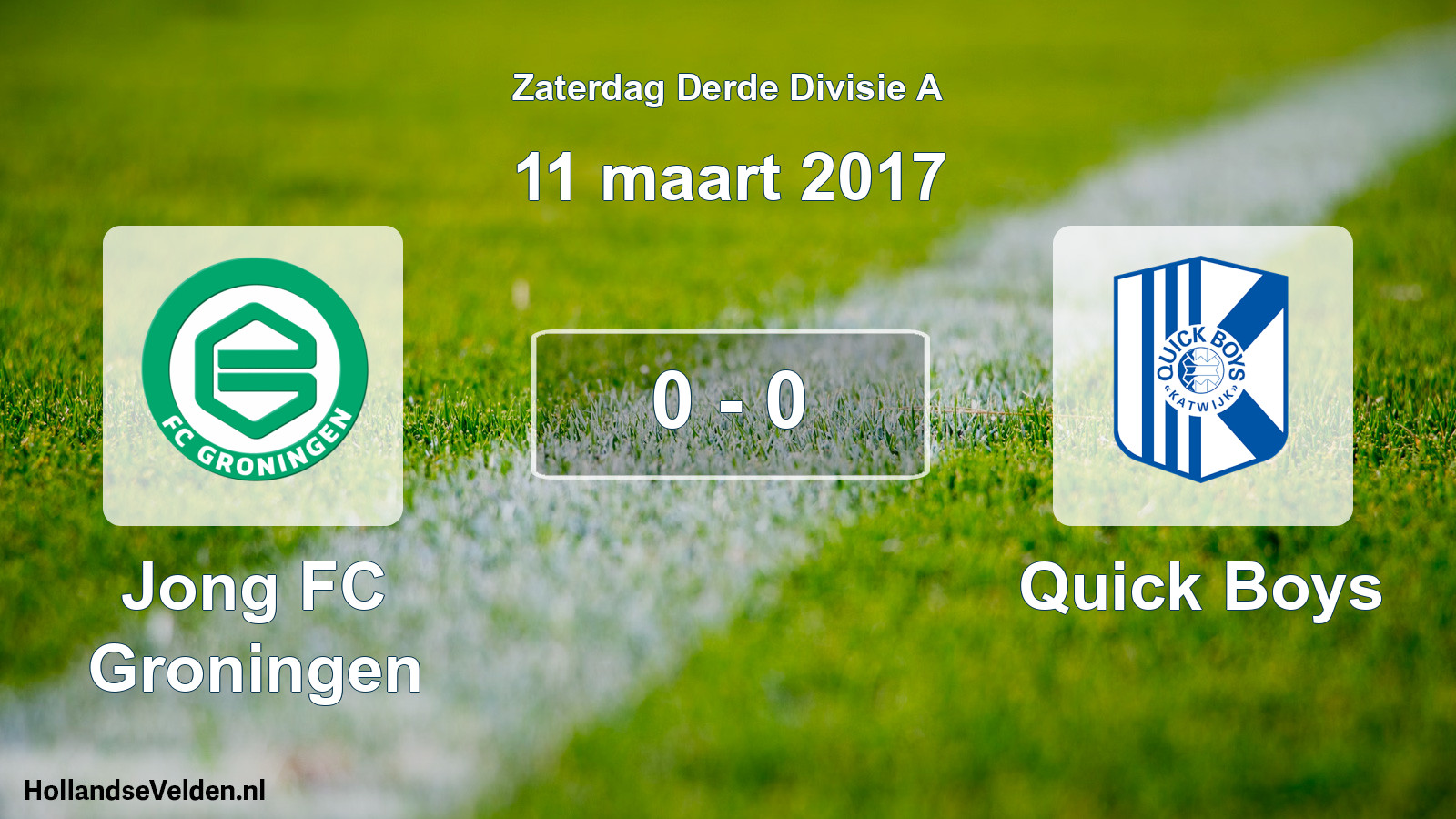 Gespeelde wedstrijd: Jong FC Groningen - Quick Boys 0 - 0 (11 maart 2017)