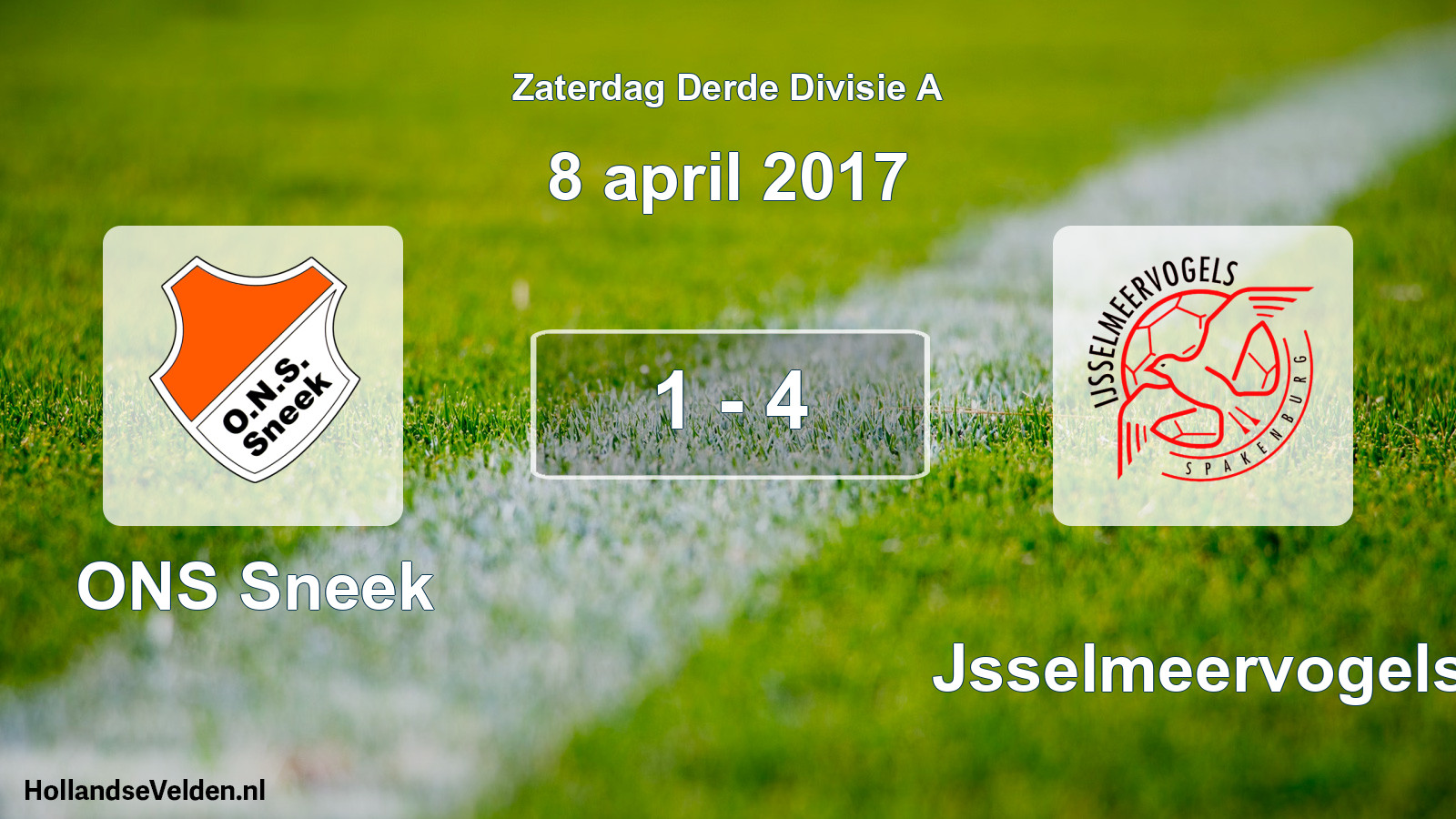 Gespeelde wedstrijd: ONS Sneek - IJsselmeervogels 1 - 4 (8 april 2017)