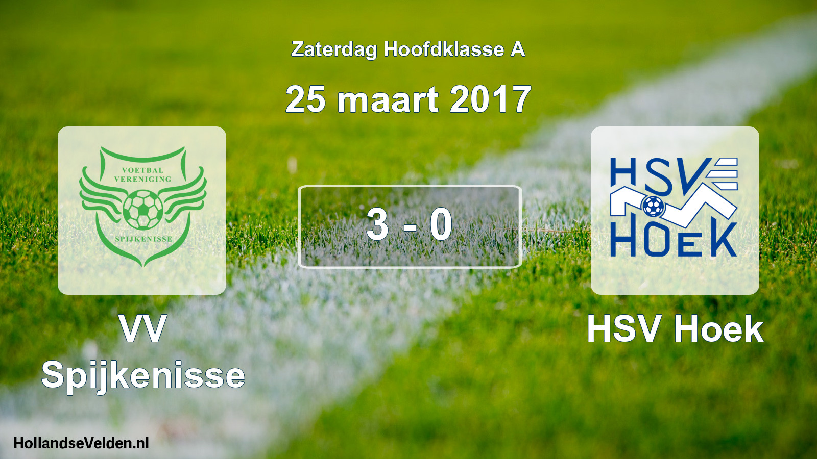 Gespeelde wedstrijd: VV Spijkenisse - HSV Hoek 3 - 0 (25 maart 2017)