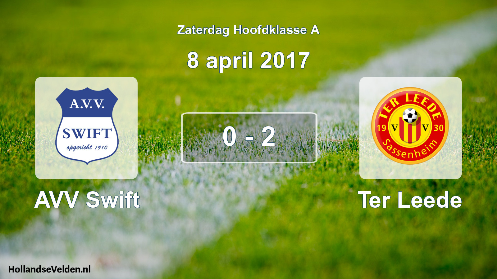 Gespeelde wedstrijd: AVV Swift - Ter Leede 0 - 2 (8 april 2017)