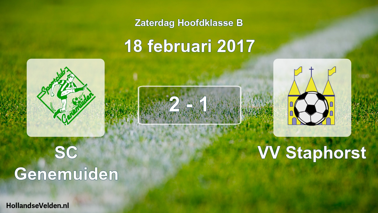 Gespeelde wedstrijd: SC Genemuiden - VV Staphorst 2 - 1 (18 februari 2017)