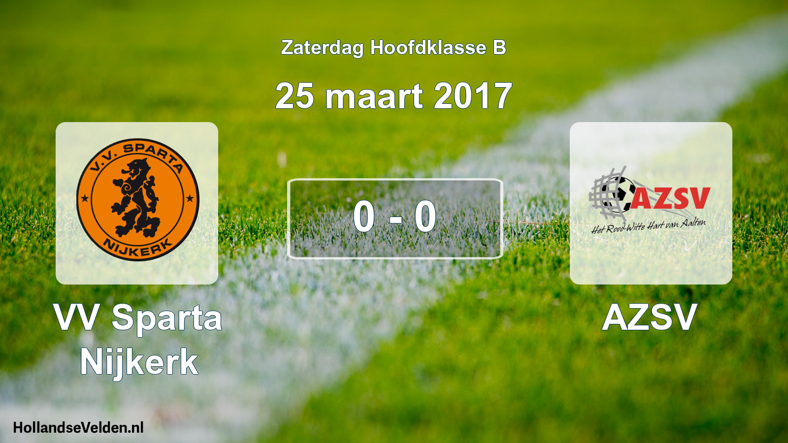 Gespeelde wedstrijd: VV Sparta Nijkerk - AZSV 0 - 0 (25 maart 2017)