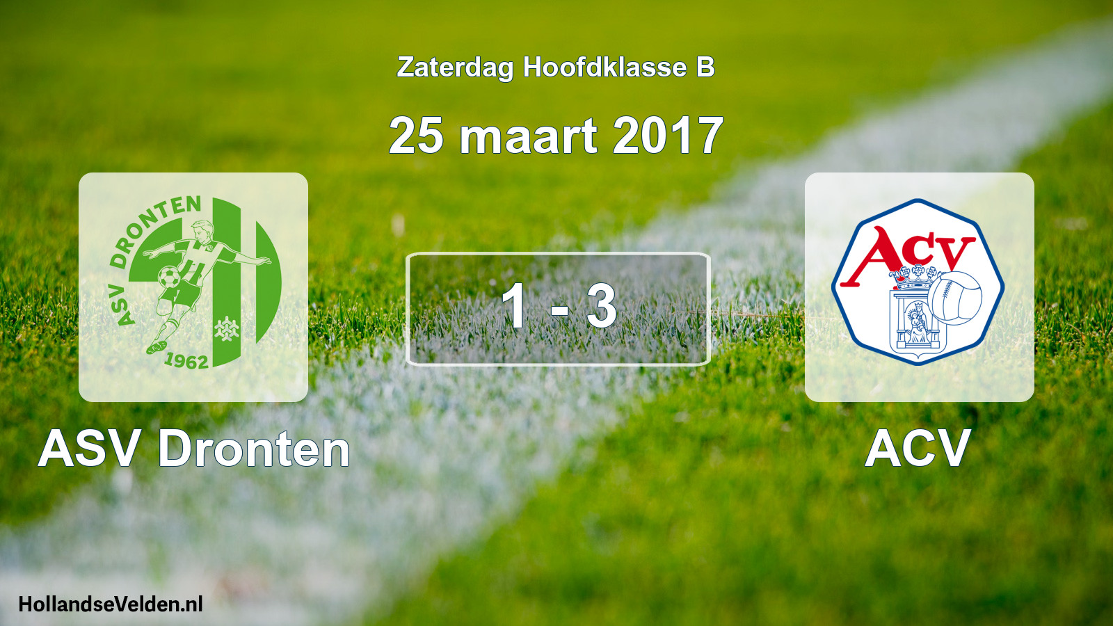 Gespeelde wedstrijd: ASV Dronten - ACV 1 - 3 (25 maart 2017)
