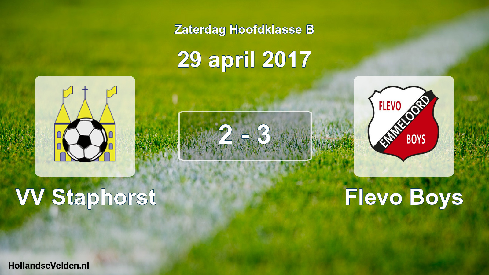 Gespeelde wedstrijd: VV Staphorst - Flevo Boys 2 - 3 (29 april 2017)