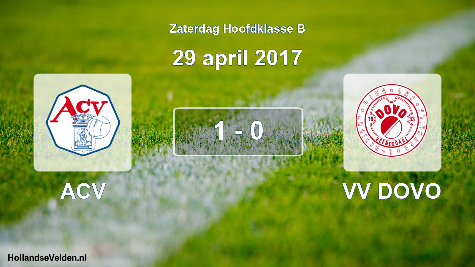 Gespeelde wedstrijd: ACV - VV DOVO 1 - 0 (29 april 2017)