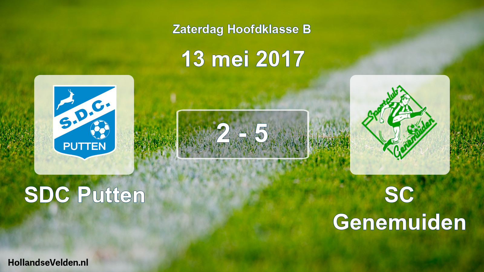 Gespeelde wedstrijd: SDC Putten - SC Genemuiden 2 - 5 (13 mei 2017)