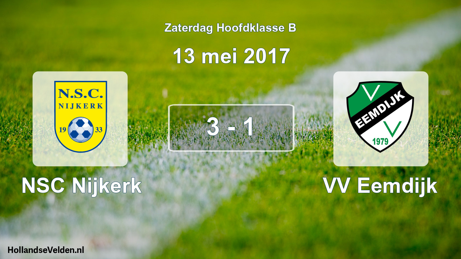 Gespeelde wedstrijd: NSC Nijkerk - VV Eemdijk 3 - 1 (13 mei 2017)