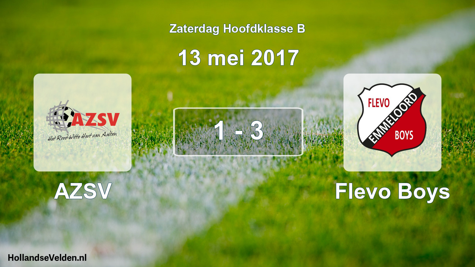 Gespeelde wedstrijd: AZSV - Flevo Boys 1 - 3 (13 mei 2017)
