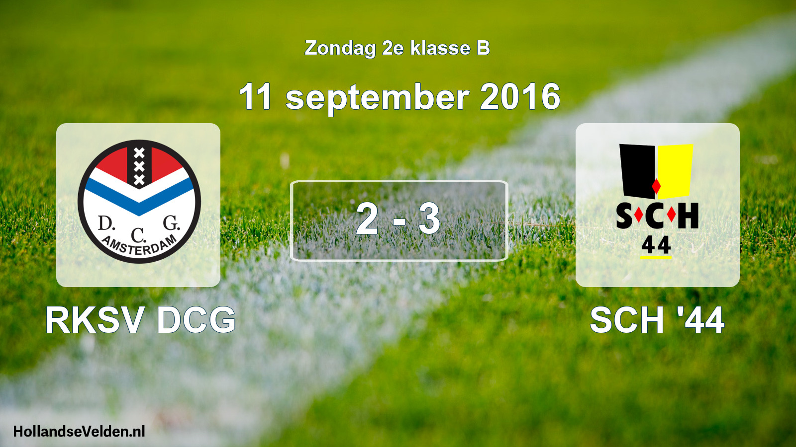 Total number of matches played: RKSV DCG - SCH '44 2 - 3 (11 September 2016)