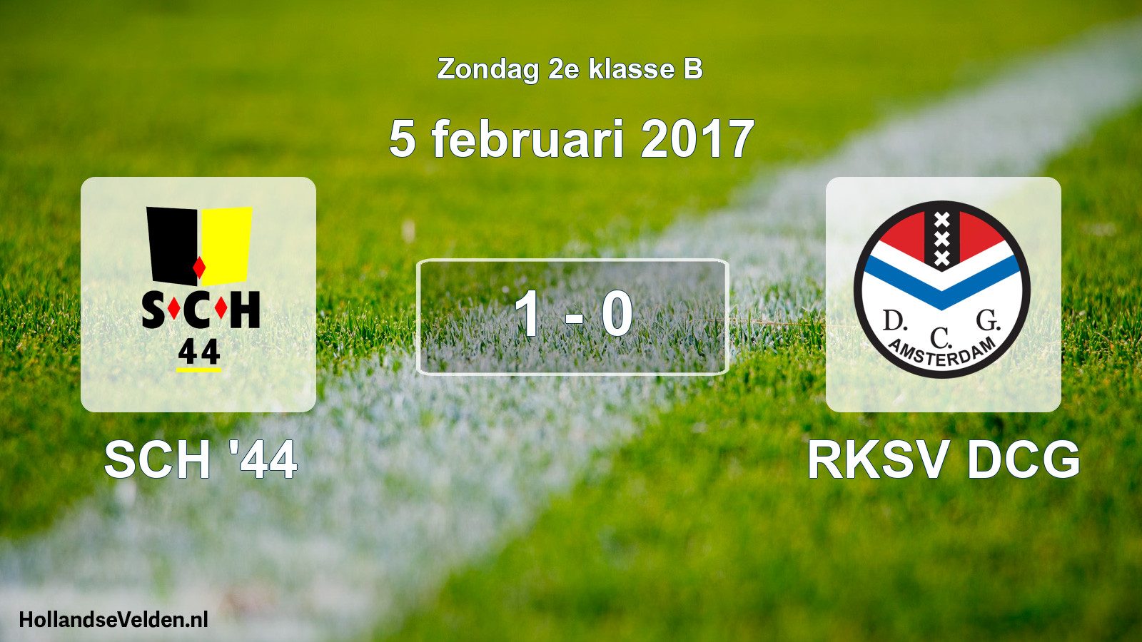Gespeelde wedstrijd: SCH '44 - RKSV DCG 1 - 0 (5 februari 2017)