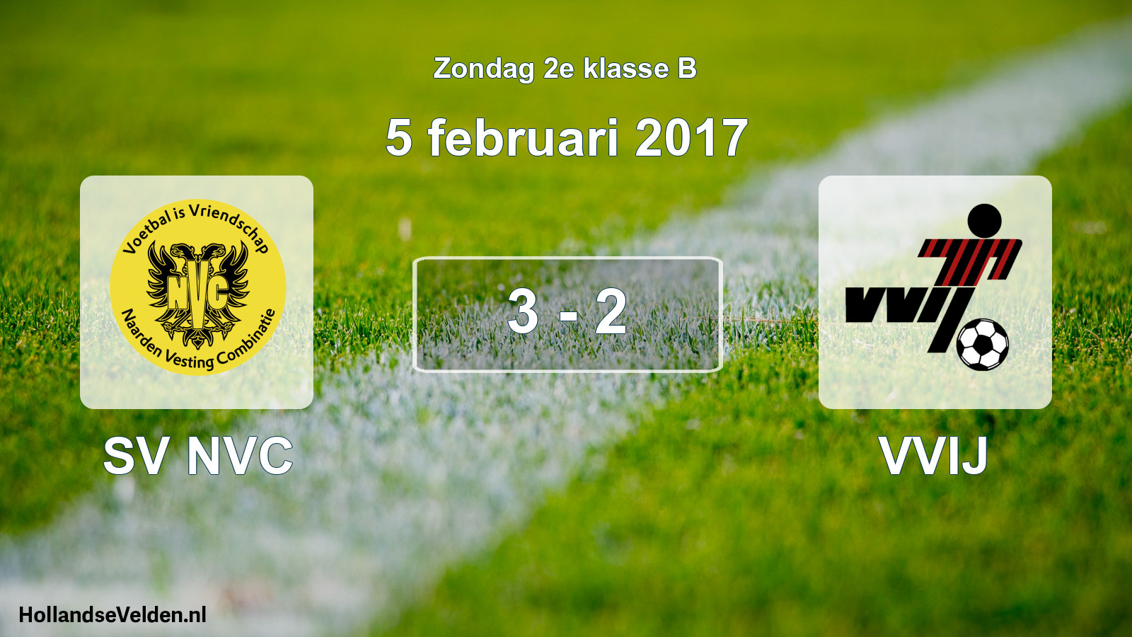Gespeelde wedstrijd: SV NVC - VVIJ 3 - 2 (5 februari 2017)