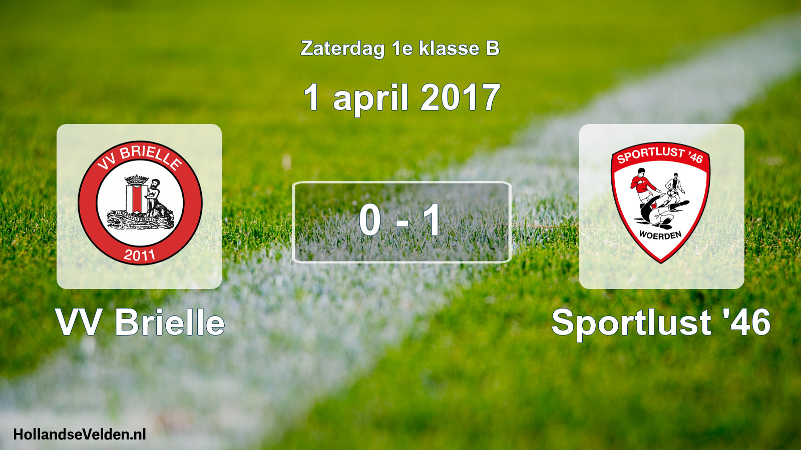 Gespeelde wedstrijd: VV Brielle - Sportlust '46 0 - 1 (1 april 2017)