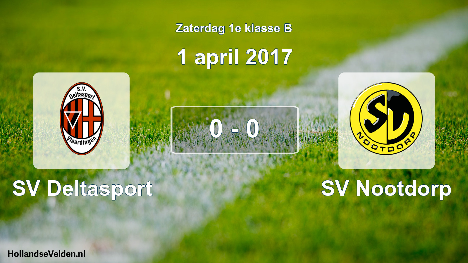 Gespeelde wedstrijd: SV Deltasport - SV Nootdorp 0 - 0 (1 april 2017)