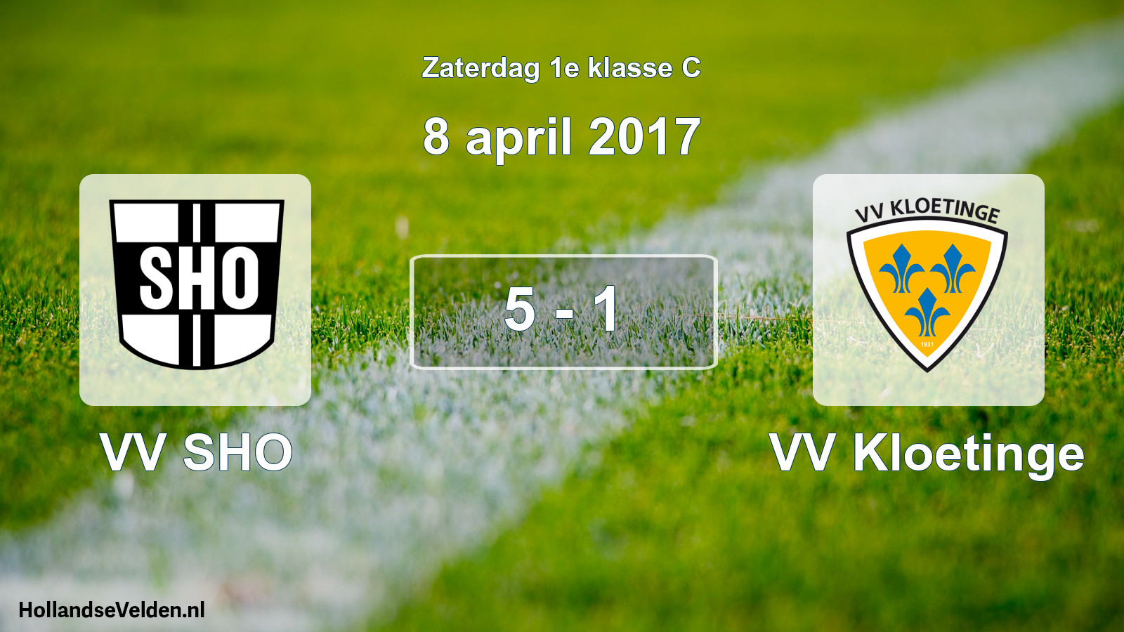 Gespeelde wedstrijd: VV SHO - VV Kloetinge 5 - 1 (8 april 2017)