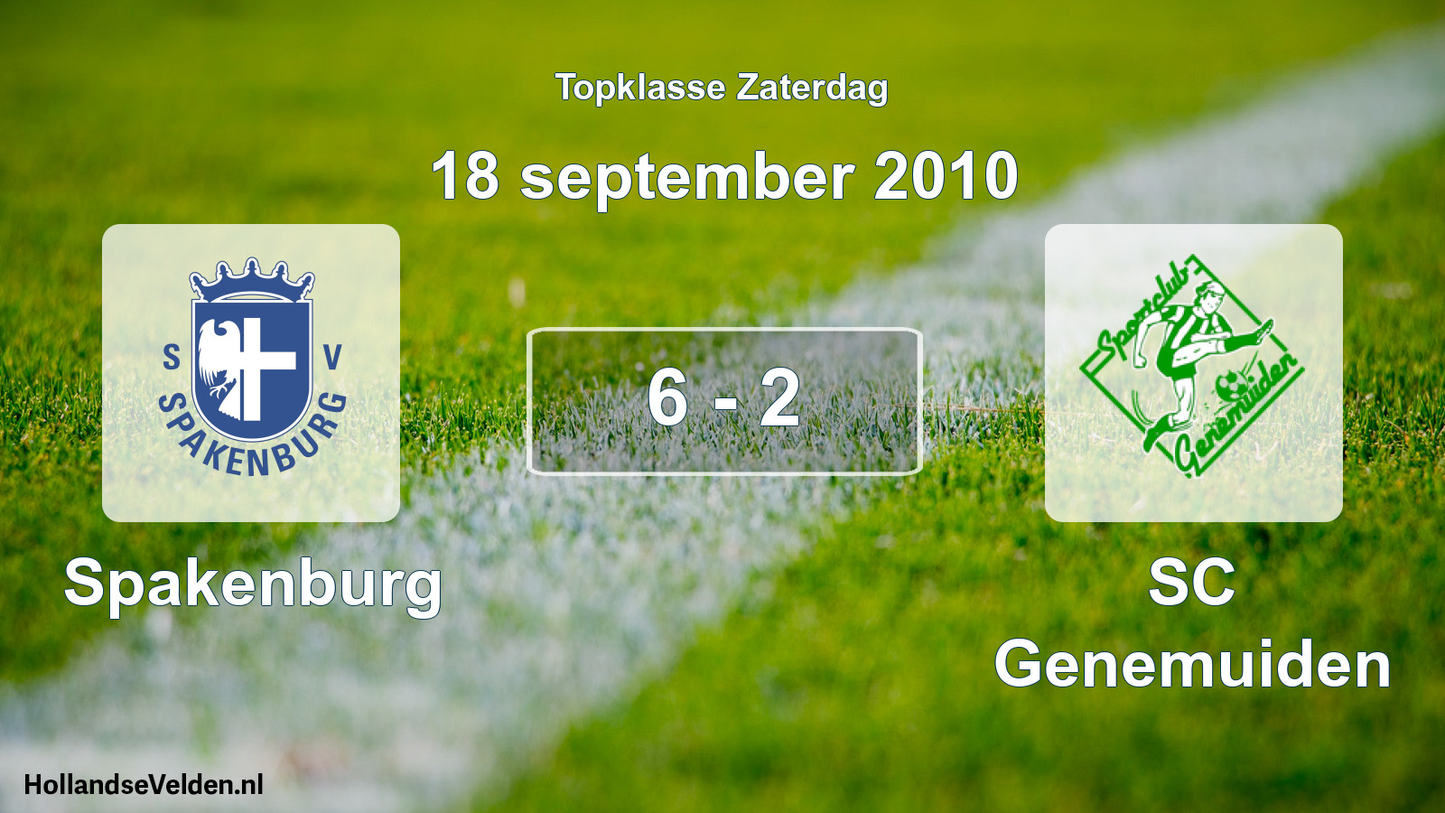 Gespeelde wedstrijd: Spakenburg - SC Genemuiden 6 - 2 (18 september 2010)