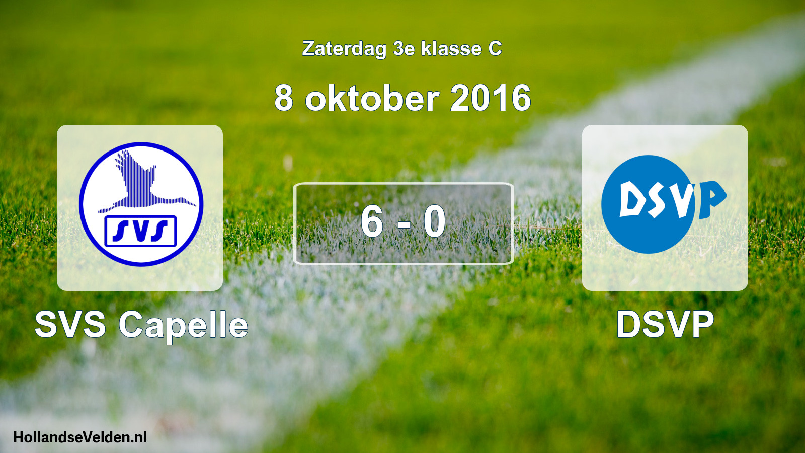 Gespeelde wedstrijd: SVS Capelle - DSVP 6 - 0 (8 oktober 2016)