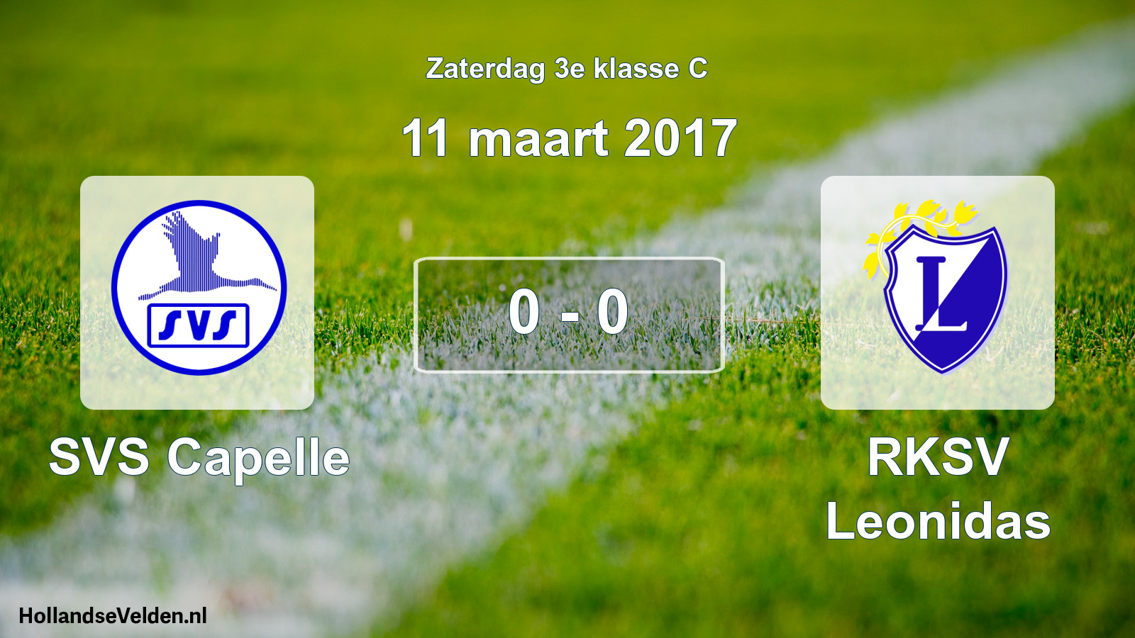 Gespeelde wedstrijd: SVS Capelle - RKSV Leonidas 0 - 0 (11 maart 2017)