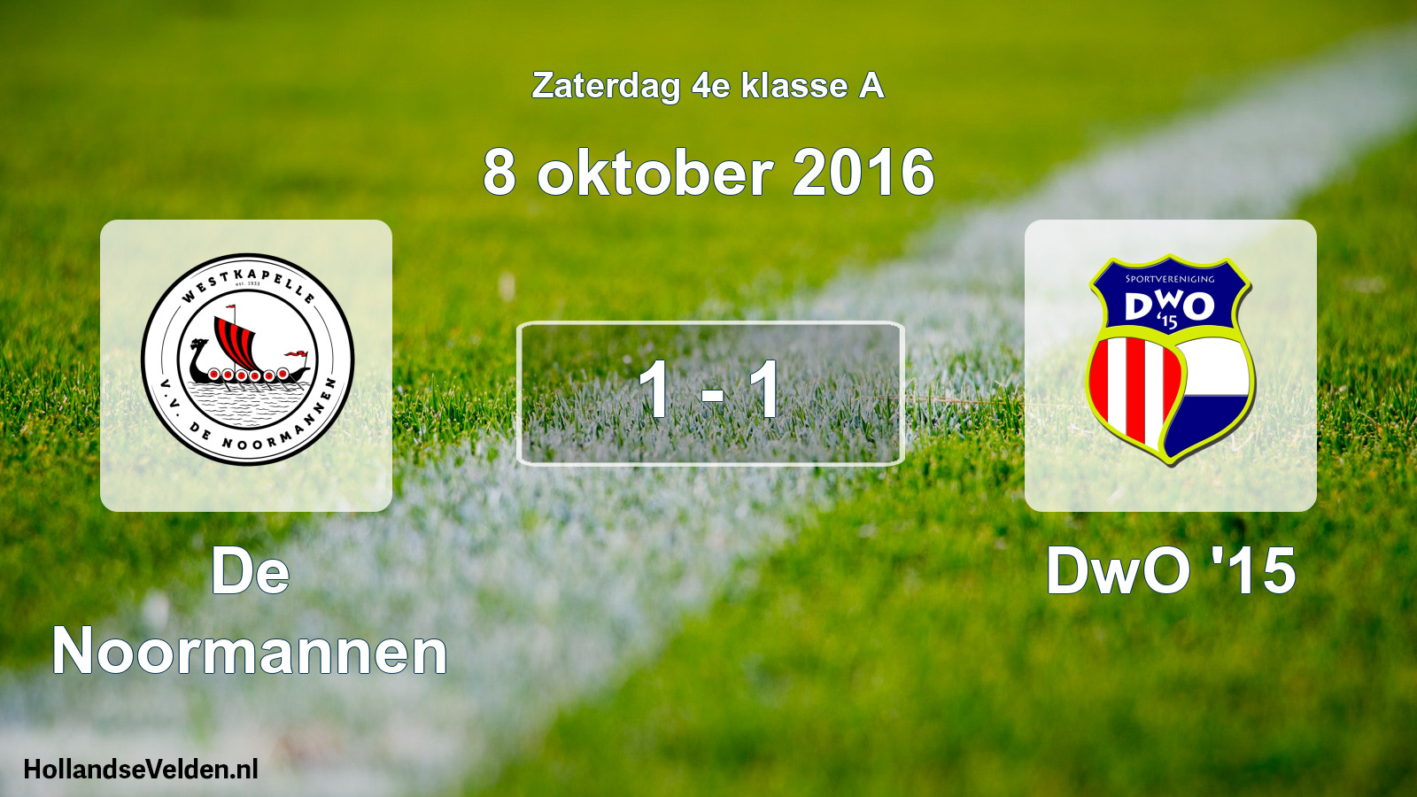 Gespeelde wedstrijd: De Noormannen - DwO '15 1 - 1 (8 oktober 2016)