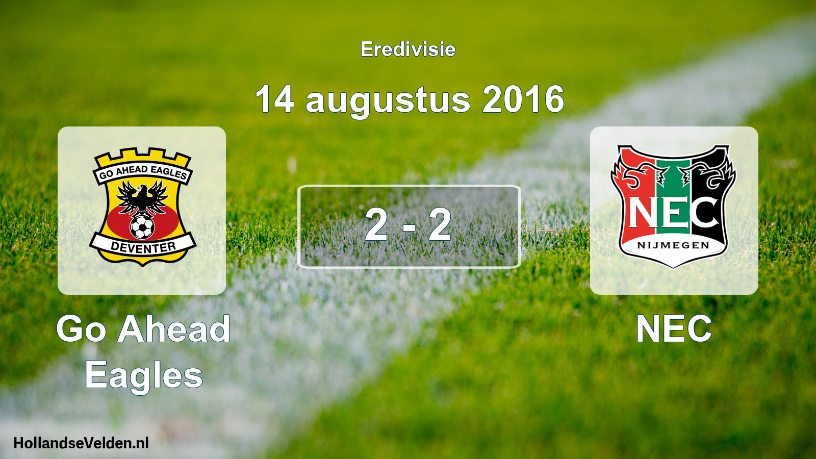 Gespeelde wedstrijd: Go Ahead Eagles - NEC 2 - 2 (14 augustus 2016)