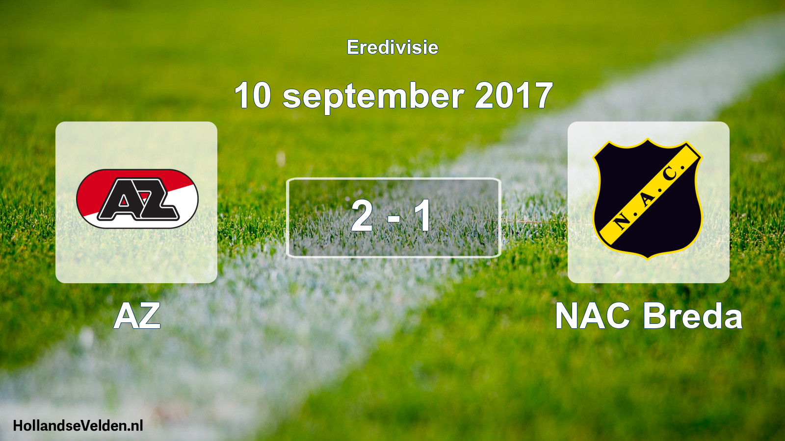 Gespeelde wedstrijd: AZ - NAC Breda 2 - 1 (10 september 2017)