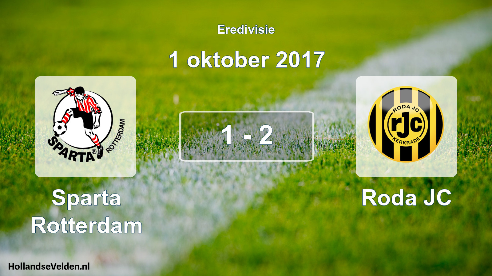 Gespeelde wedstrijd: Sparta Rotterdam - Roda JC 1 - 2 (1 oktober 2017)