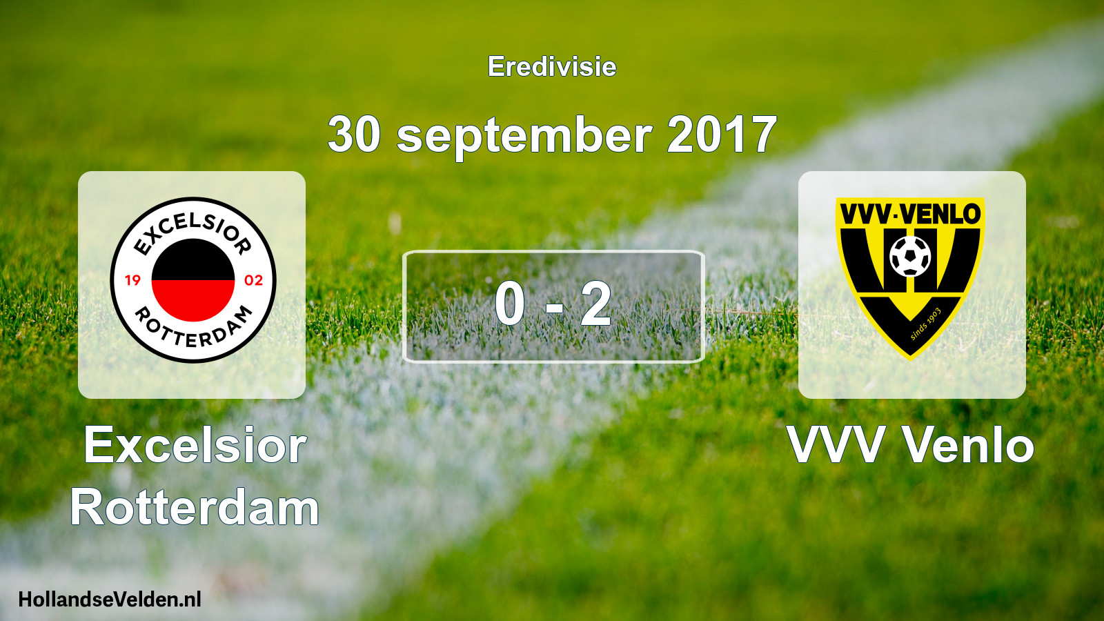 Gespeelde wedstrijd: Excelsior Rotterdam - VVV Venlo 0 - 2 (30 september 2017)