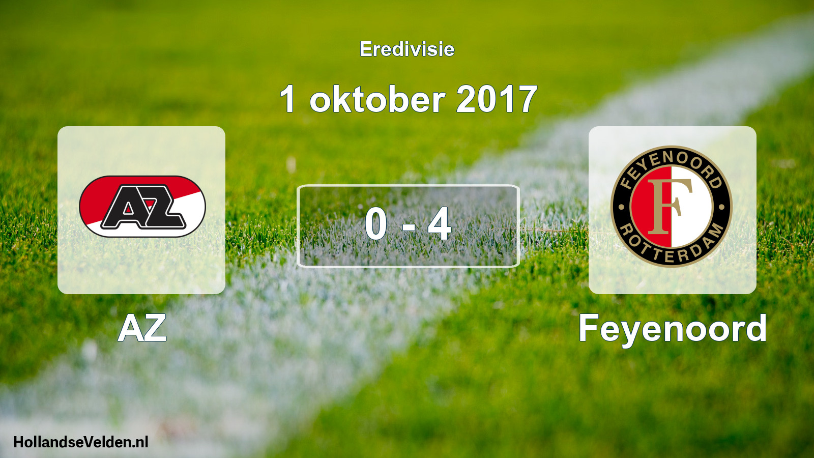 Gespeelde wedstrijd: AZ - Feyenoord 0 - 4 (1 oktober 2017)