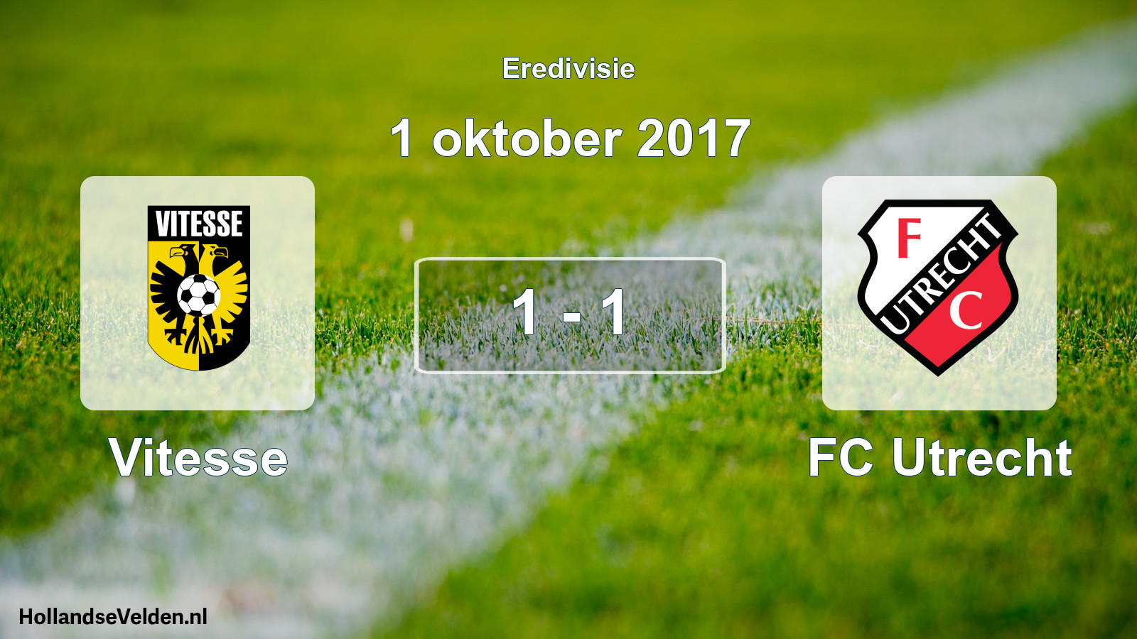 Gespeelde wedstrijd: Vitesse - FC Utrecht 1 - 1 (1 oktober 2017)