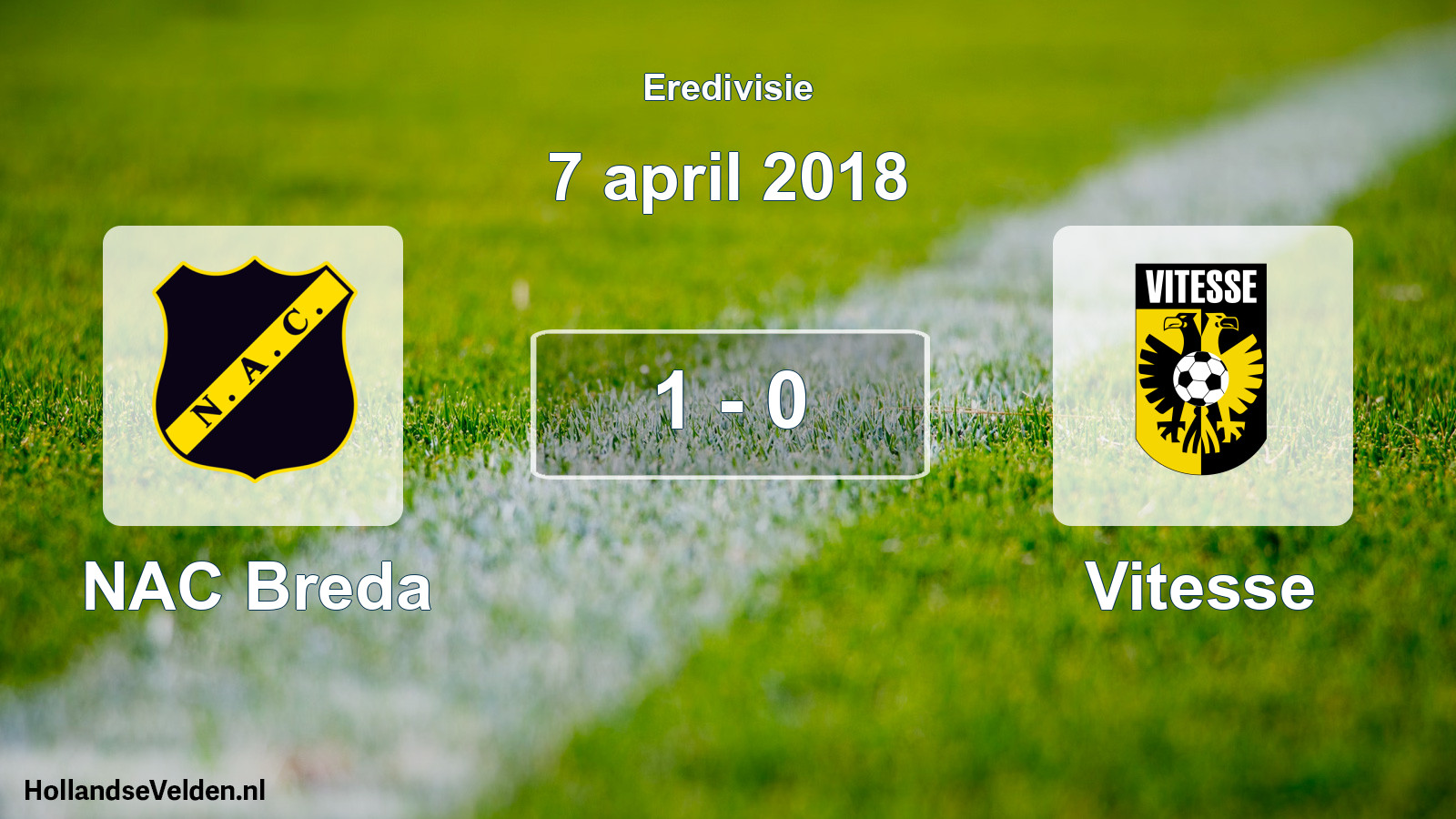 Gespeelde wedstrijd: NAC Breda - Vitesse 1 - 0 (7 april 2018)