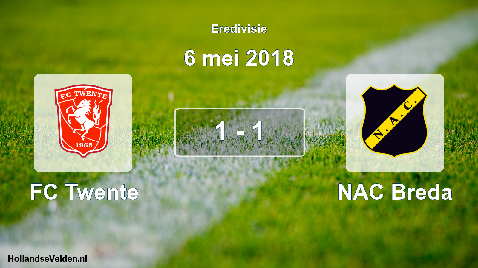 Gespeelde wedstrijd: FC Twente - NAC Breda 1 - 1 (6 mei 2018)