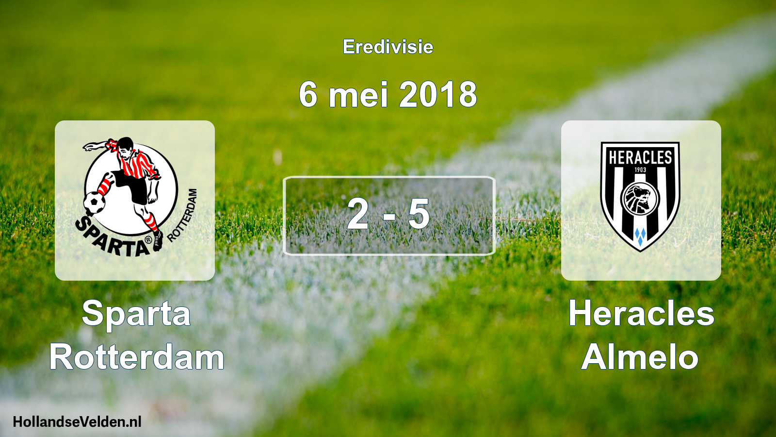Gespeelde wedstrijd: Sparta Rotterdam - Heracles Almelo 2 - 5 (6 mei 2018)