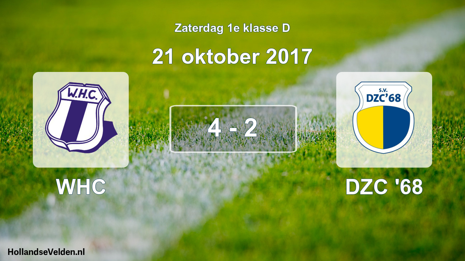 Gespeelde wedstrijd: WHC - DZC '68 4 - 2 (21 oktober 2017)