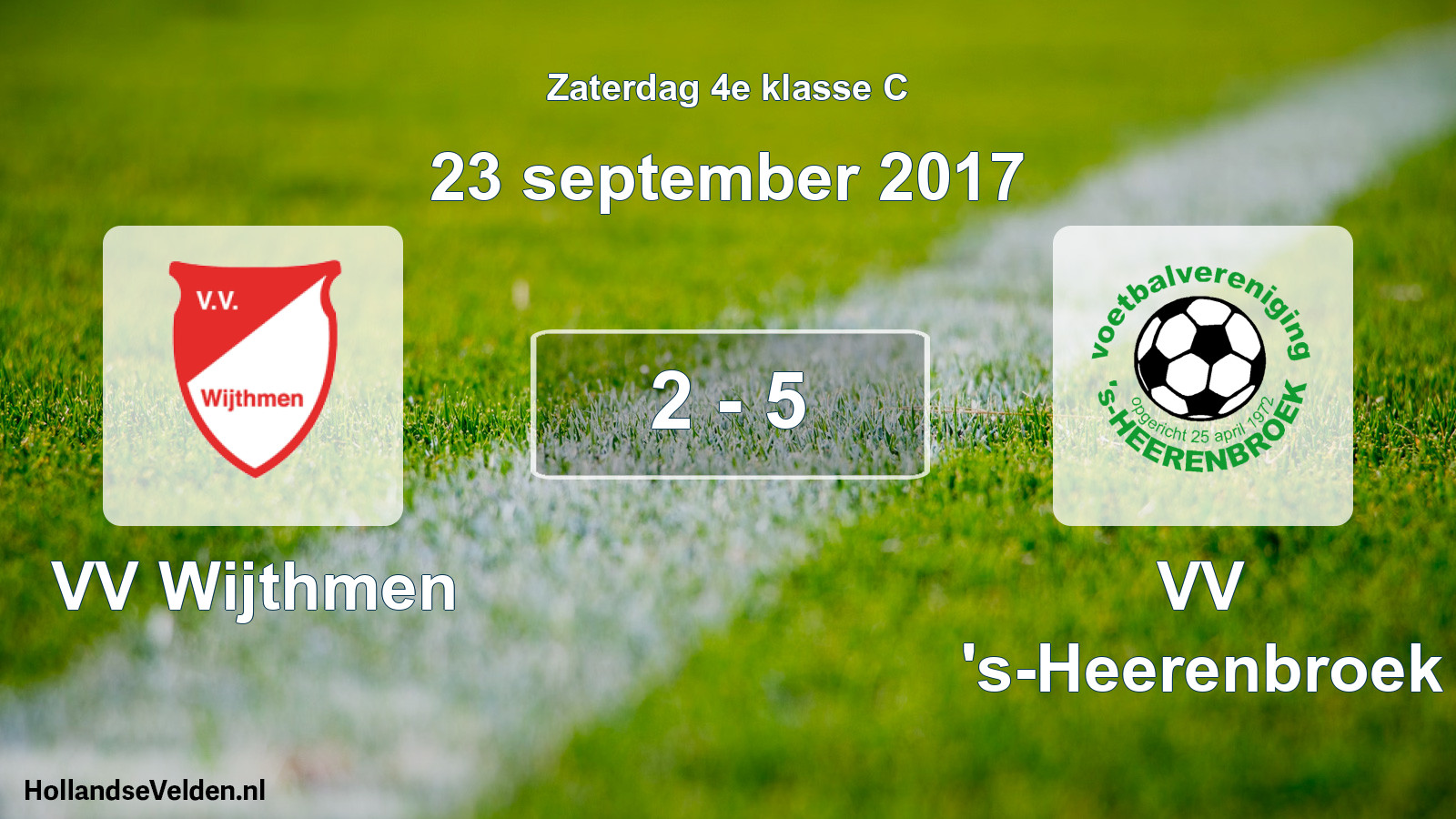Gespeelde wedstrijd: VV Wijthmen - VV 's-Heerenbroek 2 - 5 (23 september 2017)