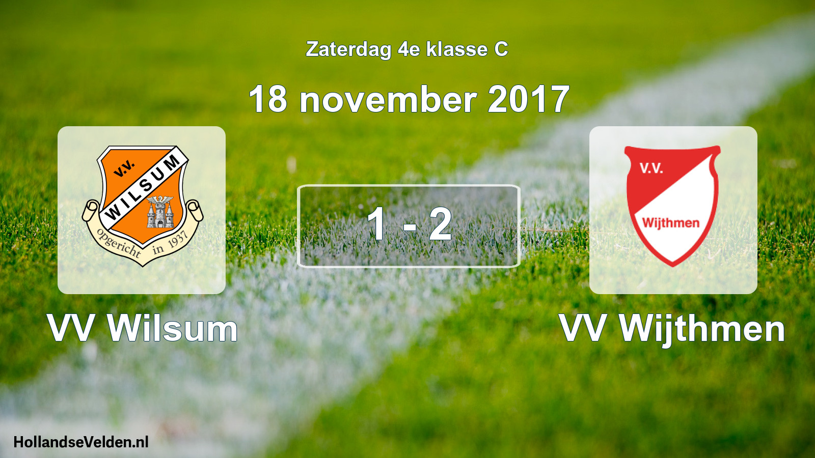 Gespeelde wedstrijd: VV Wilsum - VV Wijthmen 1 - 2 (18 november 2017)