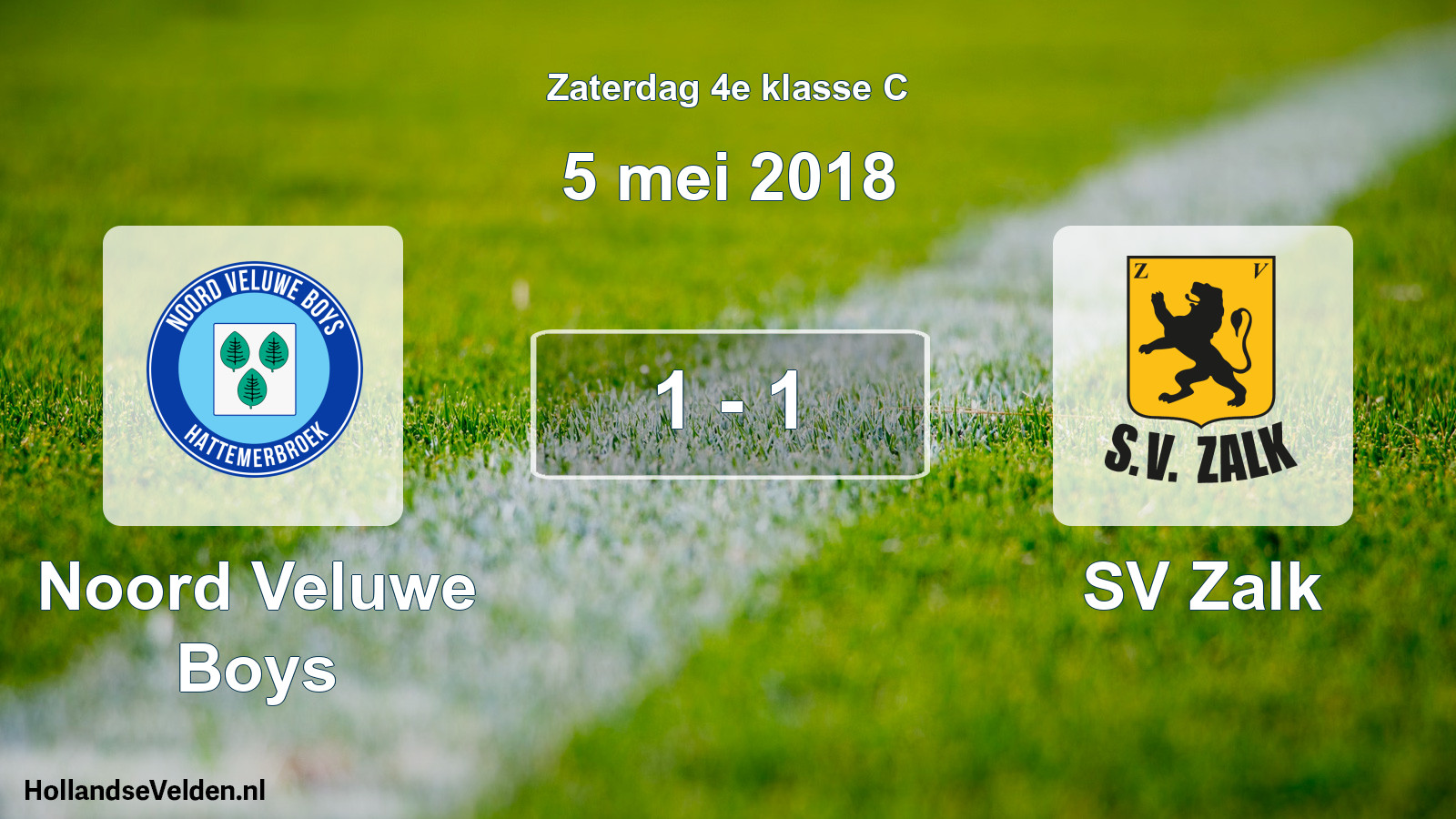 Gespeelde wedstrijd: Noord Veluwe Boys - SV Zalk 1 - 1 (5 mei 2018)