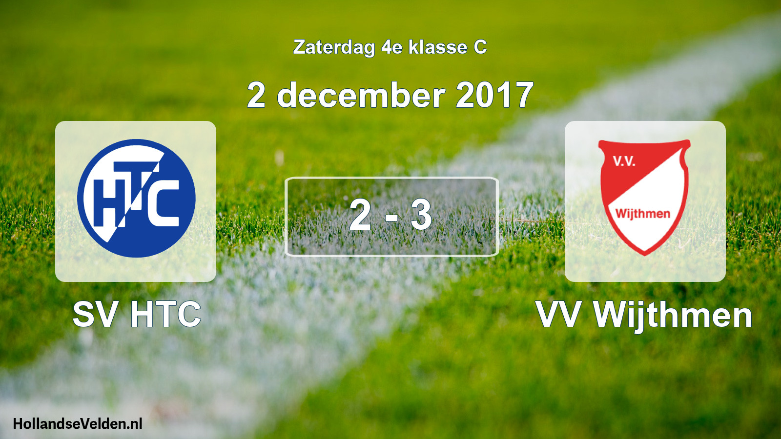 Gespeelde wedstrijd: SV HTC - VV Wijthmen 2 - 3 (2 december 2017)