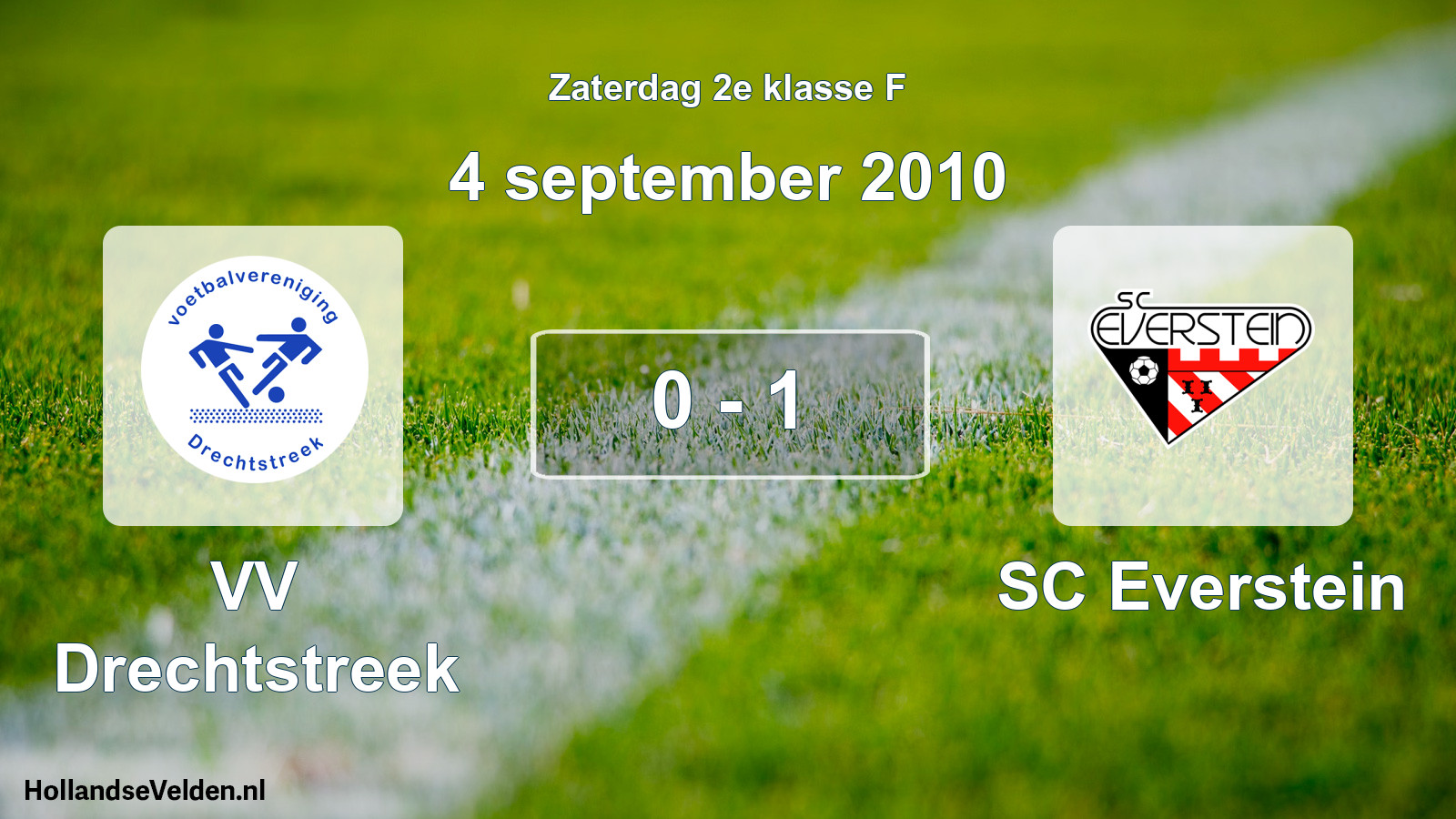 Gespeelde wedstrijd: VV Drechtstreek - SC Everstein 0 - 1 (4 september 2010)