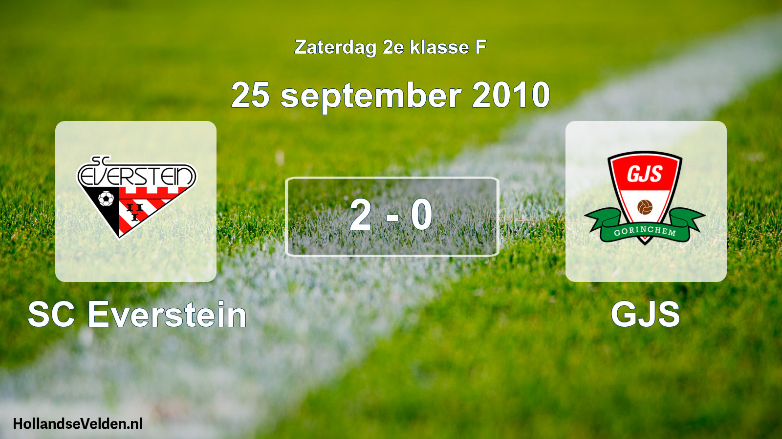 Gespeelde wedstrijd: SC Everstein - GJS 2 - 0 (25 september 2010)