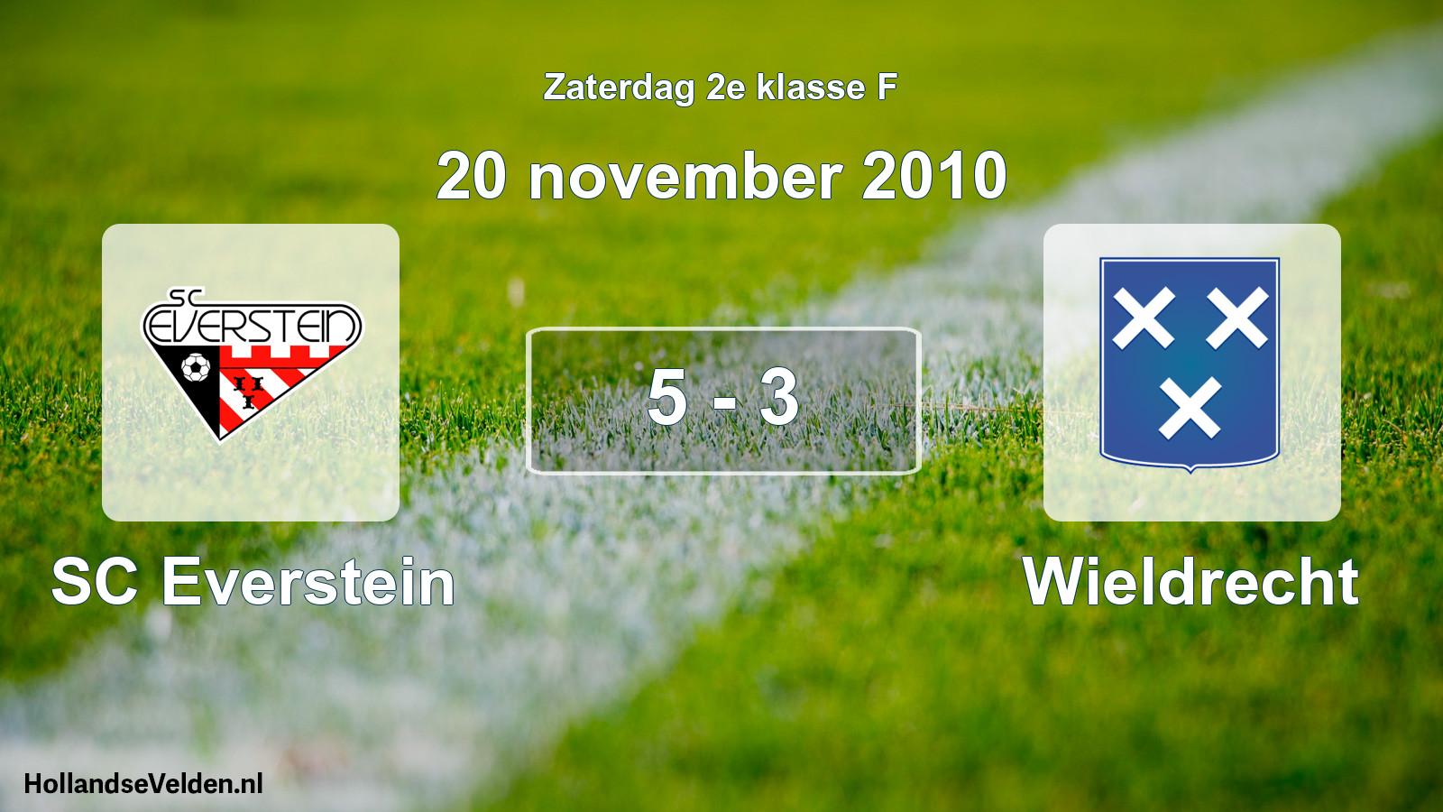 Gespeelde wedstrijd: SC Everstein - Wieldrecht 5 - 3 (20 november 2010)