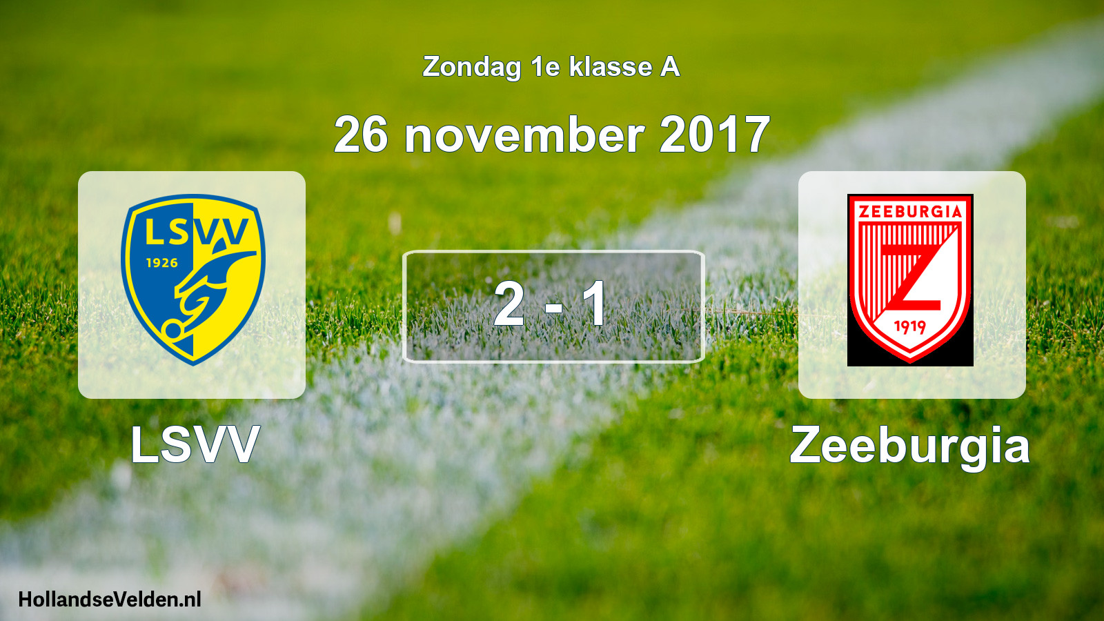 Gespeelde wedstrijd: LSVV - Zeeburgia 2 - 1 (26 november 2017)