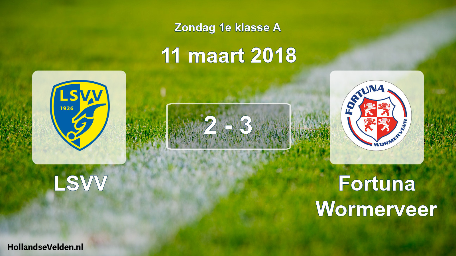 Gespeelde wedstrijd: LSVV - Fortuna Wormerveer 2 - 3 (11 maart 2018)