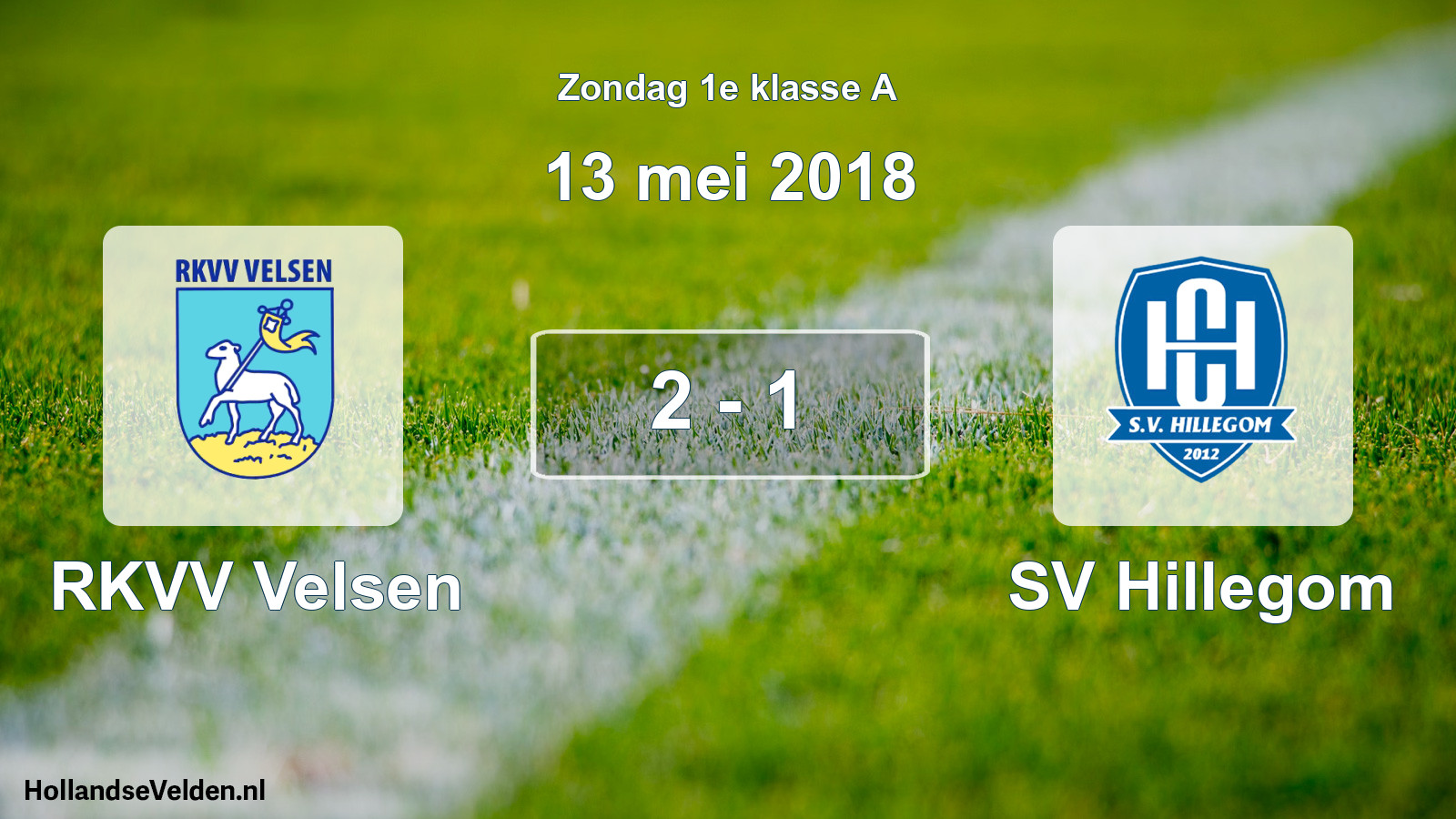 Gespeelde wedstrijd: RKVV Velsen - SV Hillegom 2 - 1 (13 mei 2018)