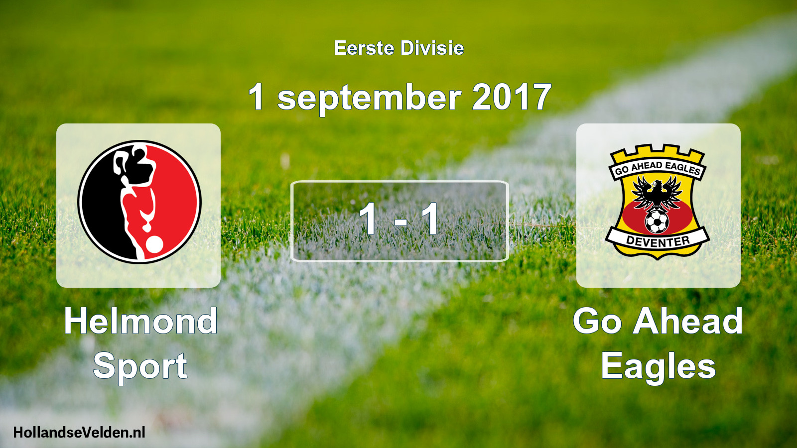 Gespeelde wedstrijd: Helmond Sport - Go Ahead Eagles 1 - 1 (1 september 2017)