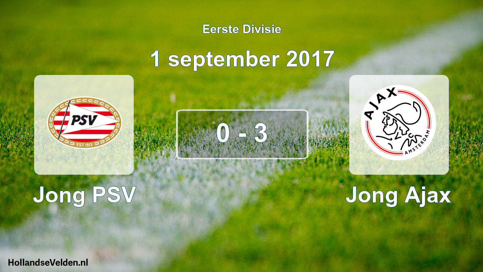 Gespeelde wedstrijd: Jong PSV - Jong Ajax 0 - 3 (1 september 2017)