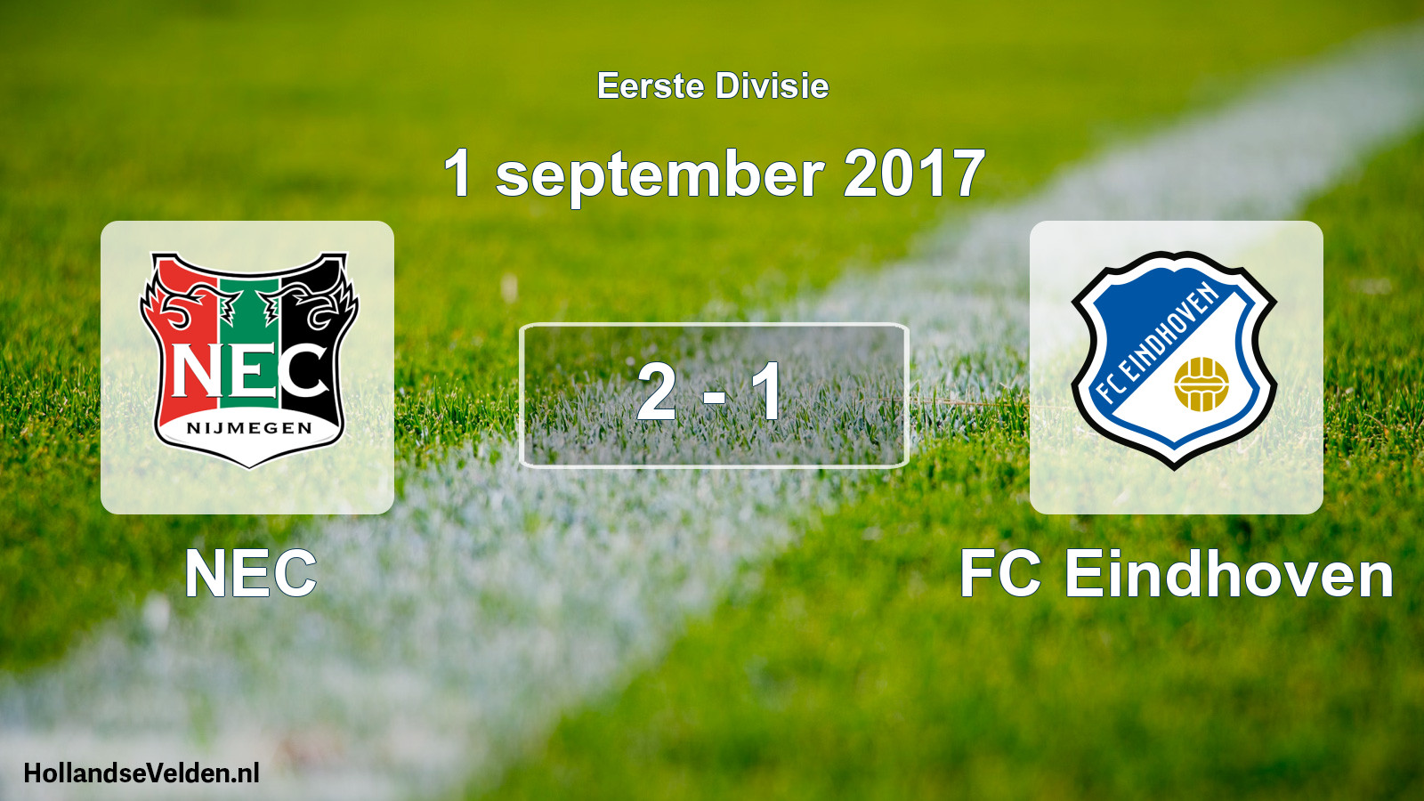 Gespeelde wedstrijd: NEC - FC Eindhoven 2 - 1 (1 september 2017)