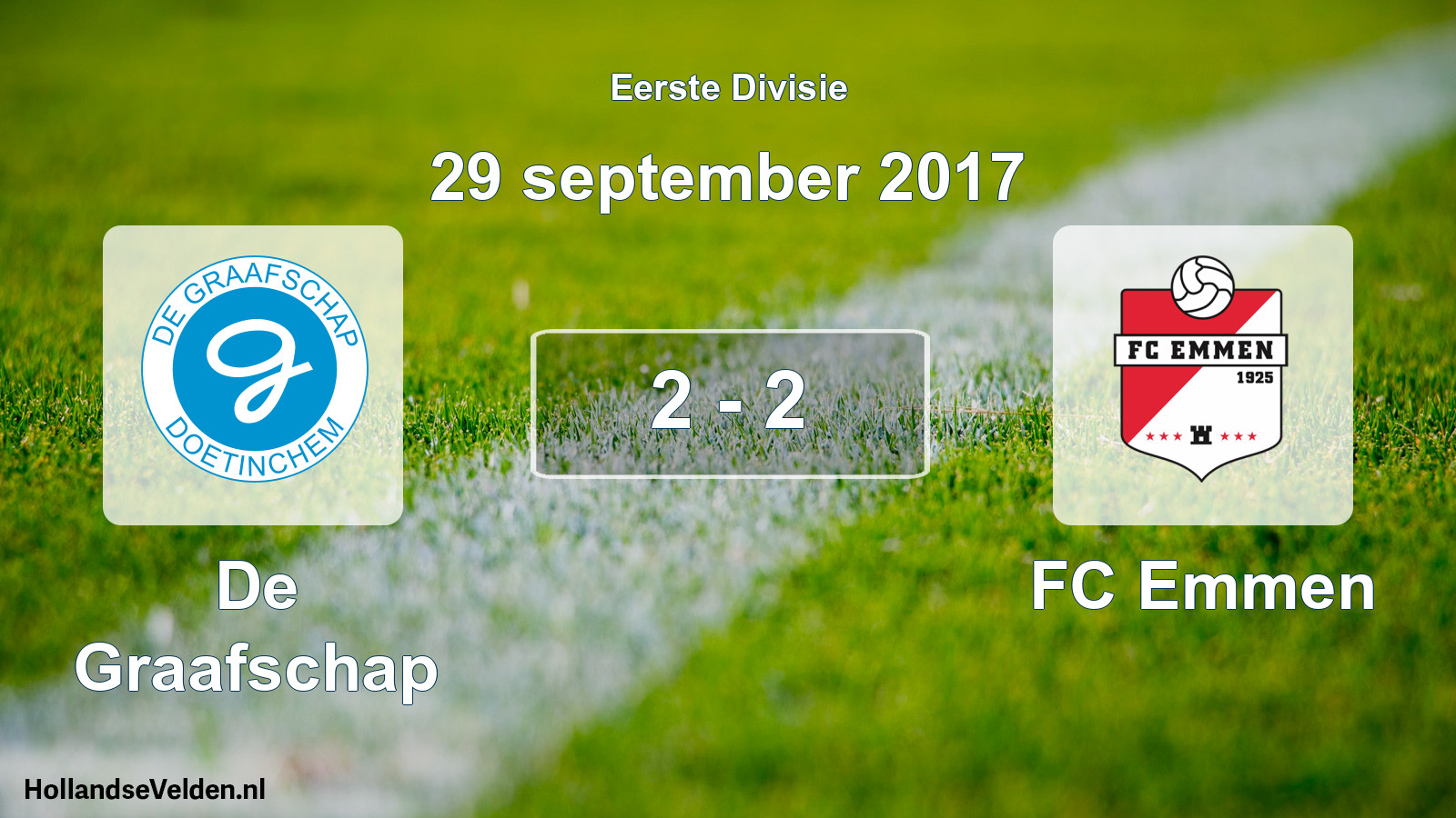 Gespeelde wedstrijd: De Graafschap - FC Emmen 2 - 2 (29 september 2017)