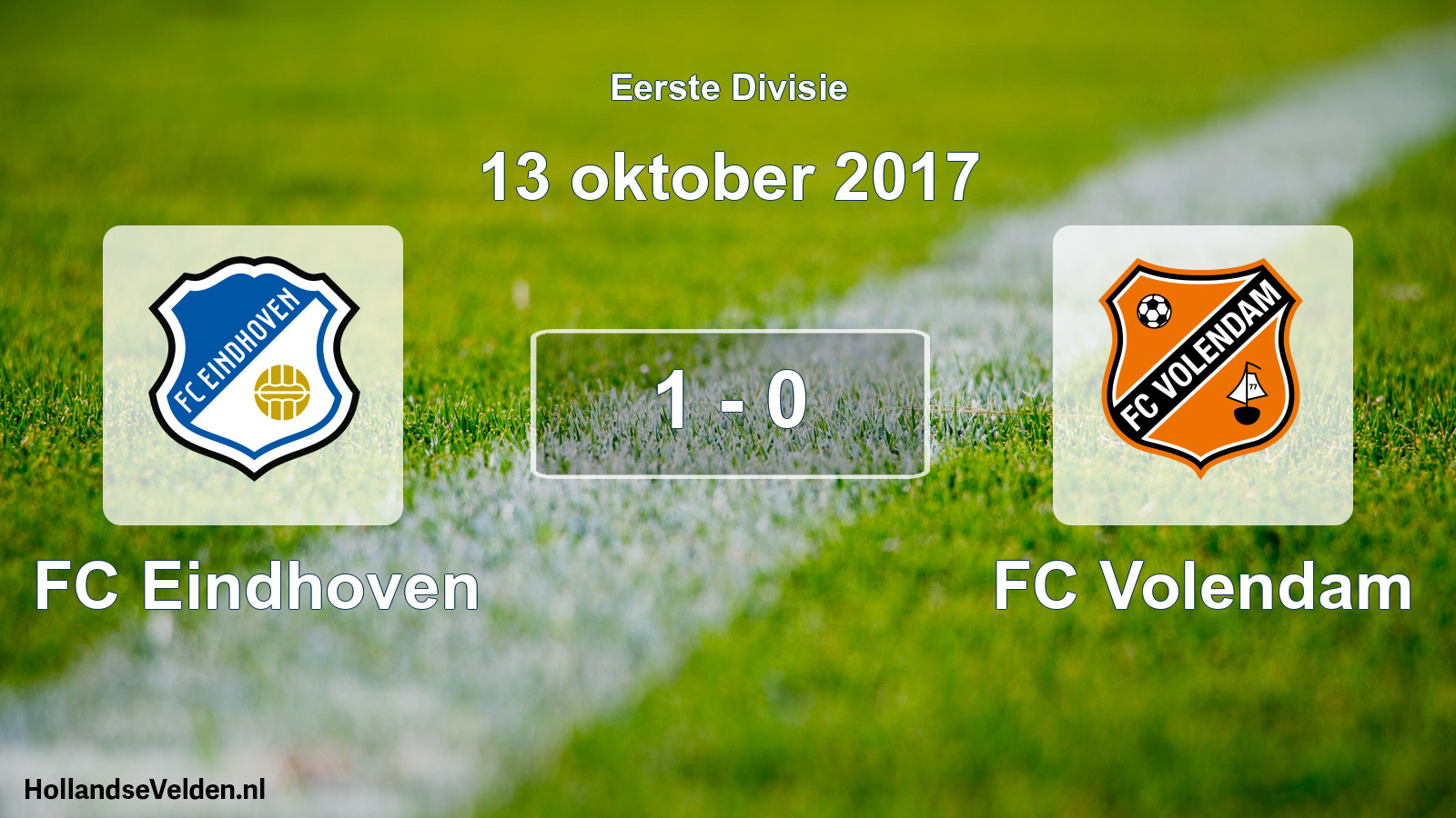 Gespeelde wedstrijd: FC Eindhoven - FC Volendam 1 - 0 (13 oktober 2017)