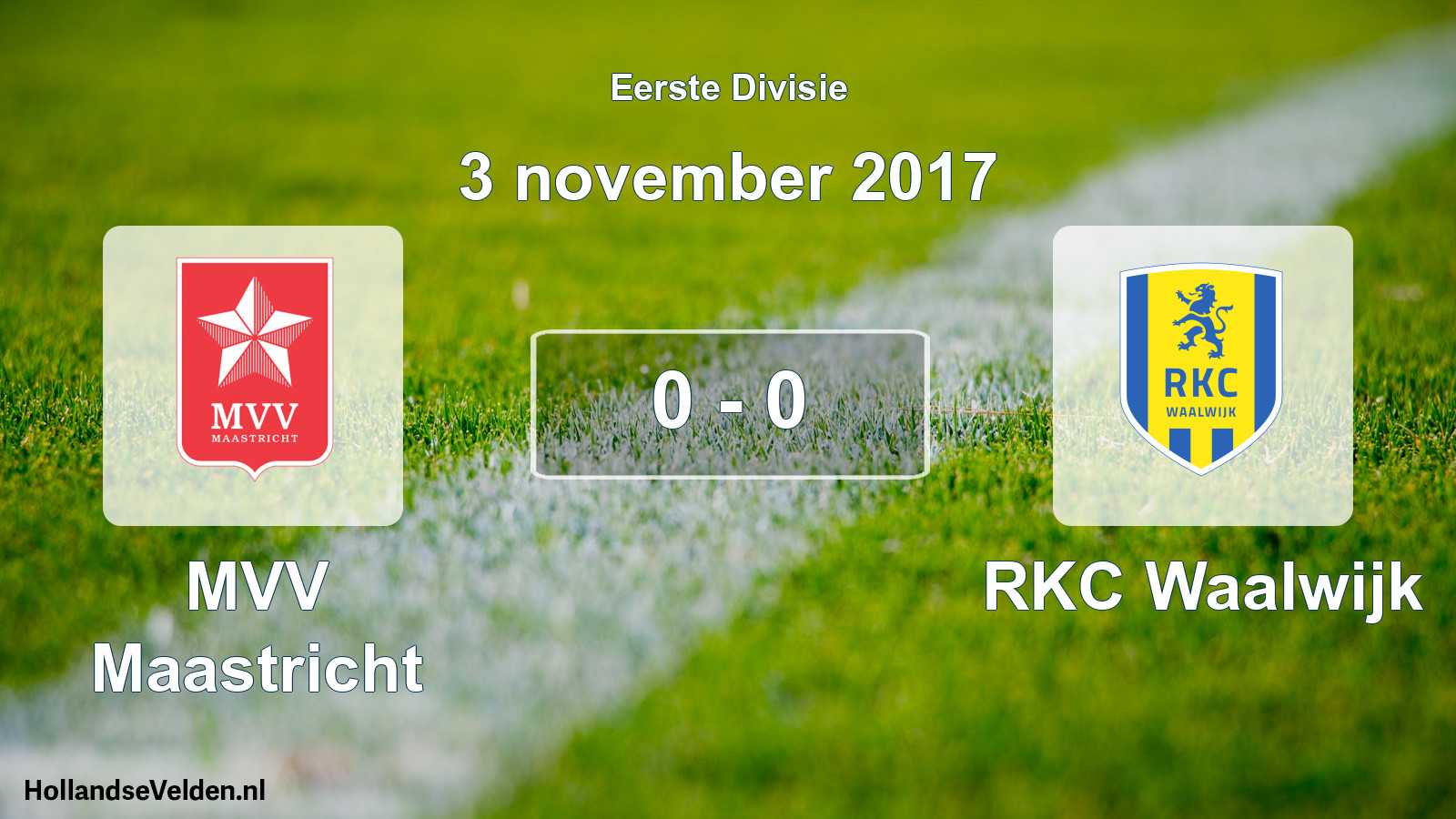 Gespeelde wedstrijd: MVV Maastricht - RKC Waalwijk 0 - 0 (3 november 2017)