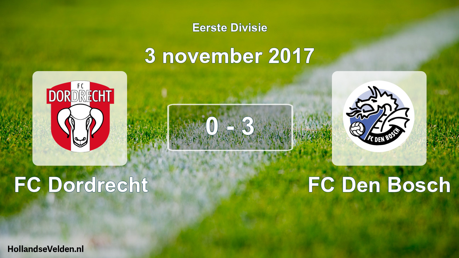 Gespeelde wedstrijd: FC Dordrecht - FC Den Bosch 0 - 3 (3 november 2017)