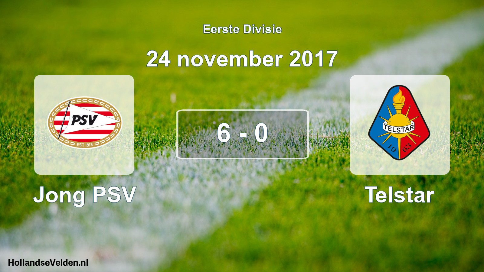 Gespeelde wedstrijd: Jong PSV - Telstar 6 - 0 (24 november 2017)